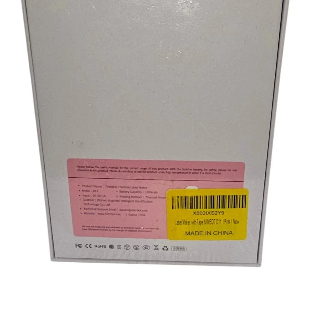 NIIMBOT D11 Pink‎ Thermal Label Printer Portable Wireless Brand New Sealed Box